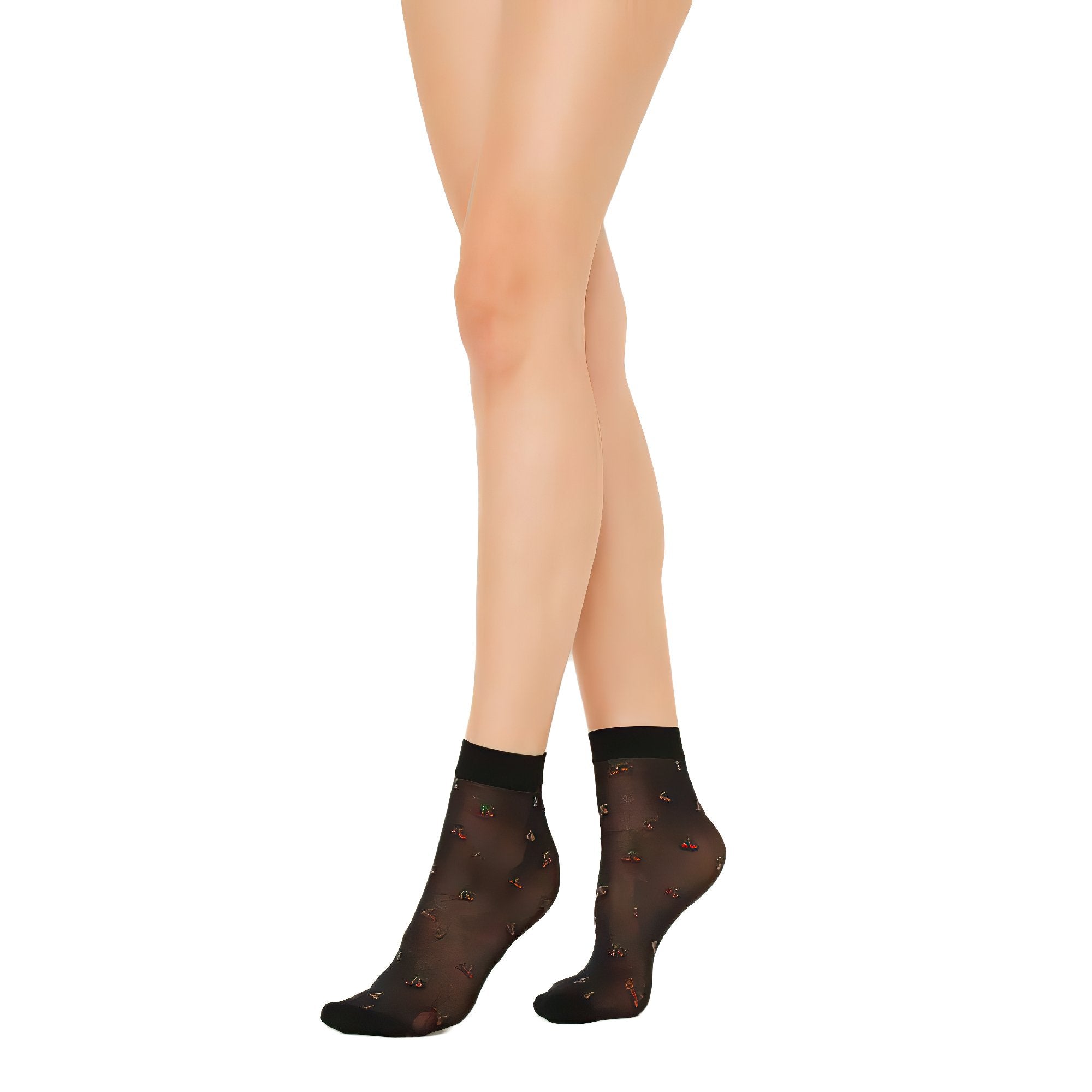 Penti Red Cherry Ankle High Sock - fashiontight.uk